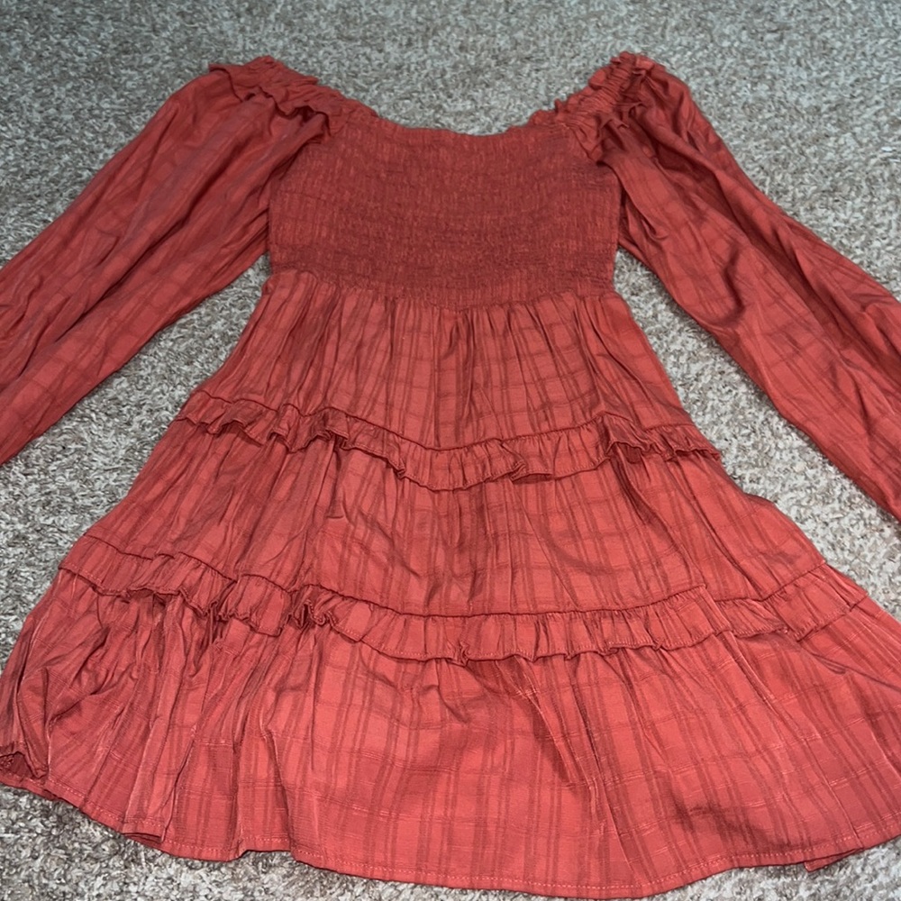 Rust orange dress